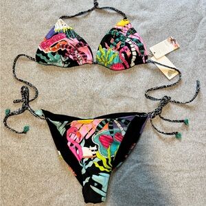 Colorful Bikini Set with Abstract Print